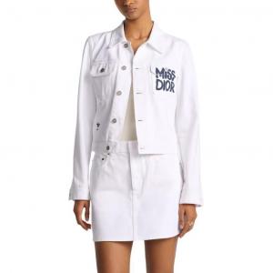 Джинсовая куртка женская белая Dior