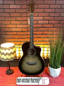 Акустико-электрогитара Washburn Bella Tono Studio 9 Vine CE, угольно-черный блестящий оттенок