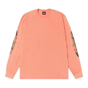 Футболка Stussy Two Star Long-Sleeve Tee Pigment Dyed, Sherbert