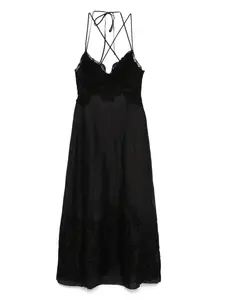 Платье с кружевом Ermanno Scervino, черный