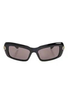 Солнцезащитные очки в прямоугольной оправе Balenciaga, черный