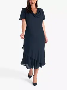 Платье chesca Double Layer Chiffon Cowl Neckline, цвет dark navy