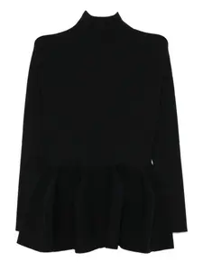 Топ Pottery в рубчик с баской CFCL, черный