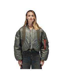 Женская трикотажная куртка-бомбер Ma-1, размер W Alpha Industries, Field gray