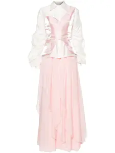 Расклешенная блузка с драпировкой Gaby Charbachy, розовый