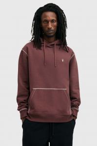 Толстовка AMIR из хлопка AllSaints, гранатовый