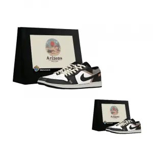 Air 1 Comfortable Monkin Vibe Style, Hiking, Versaty, Trendy And Practical Patch Jordan, черный