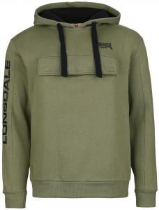 Толстовка с капюшоном Lonsdale London Rushen, оливковый/черный