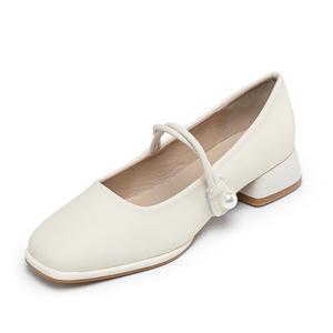 Туфли Мэри Джейн на массивном каблуке, женские, цвета экрю Zomila, Ecru