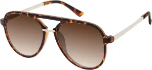 Женские солнцезащитные очки-авиаторы Jessica Simpson J5596 Classic Metal с защитой от УФ-излучения UV400, Tortoise