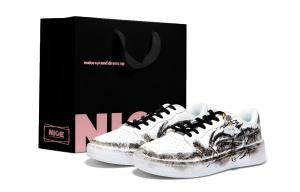 Мужские низкие скейтбордные кроссовки Li Ning Sycee с амортизацией и износостойкостью, увеличивающие высоту., черный белый