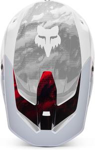 Визор для мотоциклетного шлема Fox Racing V1, белый/флуоресцентно-красный Kairos, размер X-Large/XX-Large., White/Fluorescent Red Kairos