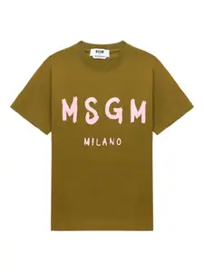 Футболка 3941MDM510/257798 38 OLIVE GREEN MSGM, зеленый