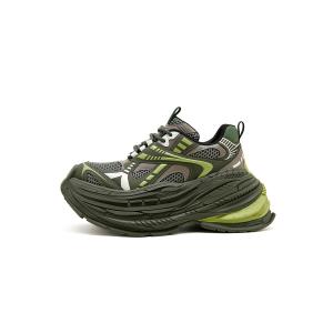 M88M Износостойкие дышащие низкие массивные кроссовки, увеличивающие рост, унисекс, зеленые