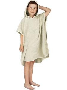 Normani Детский банный пончо из органического хлопка бежевого цвета