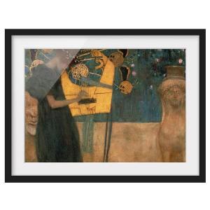 Картина Bilderwelten Gustav Klimt Die Musik II, 70 см, зеленый