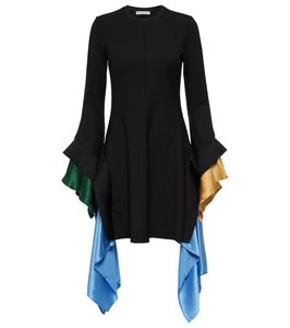 Мини-платье с оборками JW Anderson, черный