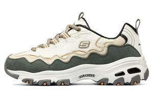 Футболка самого большого поклонника D'Lites 'Белый оливковый зеленый' Женские Skechers, Белый Зеленый