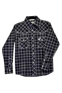 Рубашка с длинным рукавом для мальчиков, черная, с принтом Cowboy Hardware, Print Black