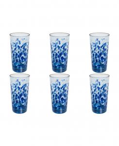 Набор из 6 бокалов для шампанского «Талавера» Abode Homewares, синий