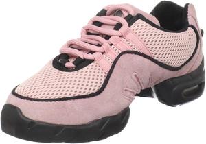 Женские танцевальные туфли Bloch Boost DRT из замши и сетки с разделенной подошвой, розовый