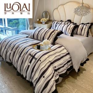 LUOLAI HOME Комплект постельного белья на кровать 1.2 м, 3 предмета, пододеяльник 150x200 см