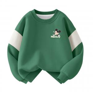 Детский свитшот с круглым вырезом Moderate Disney, smiling face k forest зеленый