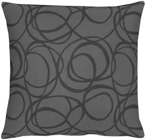 Декоративная подушка APELT "4195 Pique Uni", чехол с наполнителем, 1 шт 48х48 см, цвет anthrazit + unifarben