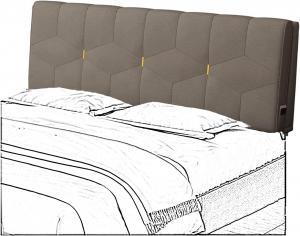 Подушка-подголовник для кровати LIANGJUN, мягкий чехол, приятная на ощупь, подушка для поясницы, поддерживающая спинку, подушка для чтения, подходит для двуспальной кровати, легко чистится, 4 цвета. CHIAPERINI, Brown