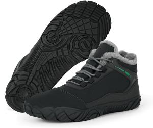 Оргон Зимние Босоножки-Сапоги для Снега для Женщин и Мужчин, Теплые Зимние Повседневные Снежные Ботинки для Походов, Женские и Мужские, Широкий Мыск, Ботинки до Щиколотки с Пятью Пальцами, Обувь с Нулевым Прогибом для Снега Orgone, Dark Grey G2