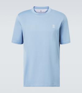 Футболка из хлопкового джерси с логотипом Brunello Cucinelli, Cjd84