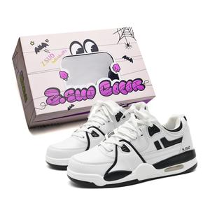 Амортизирующие устойчивые к истиранию дышащие водонепроницаемые нескользящие низкие скейтбордские кроссовки Unisex Z.SUO, белый черный оранжевый