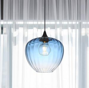 Подвесной светильник Globo Lighting Sander Typ D, цветное стекло/железо - 1-светлое - синее