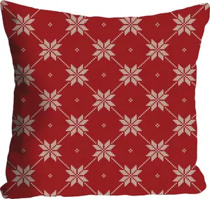 Декоративная подушка Queence "Синди", чехол без наполнения, 1 шт 40х40 см, красный