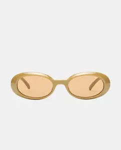 Унисекс солнцезащитные очки овальной формы из литого пластика Le Specs, горчичный
