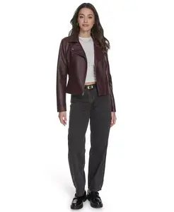 Женская байкерская куртка из искусственной кожи с асимметричной молнией Levi's, красный