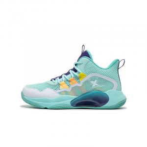 Антискользящие износостойкие баскетбольные кроссовки высокие детские tranquil blue kids XTEP, Tranquil синий