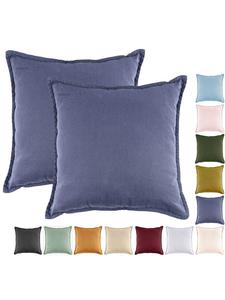 Jack Комплект из 2 наволочек, 45х45 см, хлопок, однотонный синий