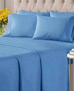 Комплект постельного белья из микрофибры, 6 предметов — California King CGK Unlimited, синий