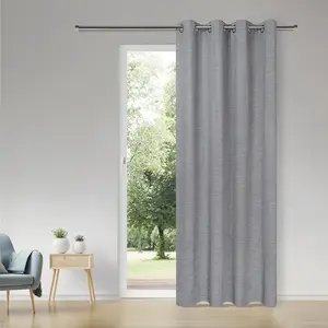 Штора Garrit с люверсами, 1 шт., самосборная штора с люверсами Garrit Gerster, светло-серый