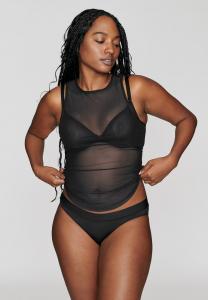 Женская майка-топ из сетчатой ткани CUUP, Black