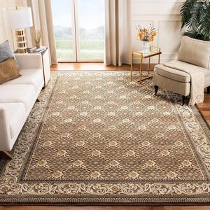 Ковер SAFAVIEH, 244 x 341 см, Paradise Collection, Dark Brown, Oriental Viscose Design, идеален для помещений с высокой проходимостью в гостиной, спальне (PAR04-303)