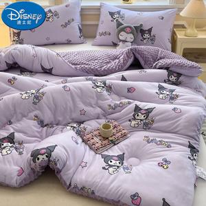 Disney Одеяло Sanrio Kuromi 180x220 см, хлопковое, зимнее, вес ~3 кг