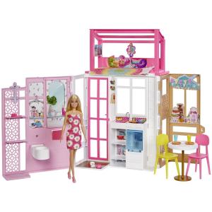 Компактный дом + кукла - Барби - Mattel - Hcd48