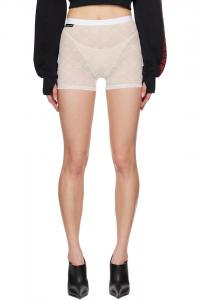 Эксклюзивные белые мини-шорты из переработанного флока Ssense Marine Serre, белый