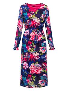 Платье макси Quiosque Dress, морской синий