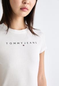 Футболка с принтом SLIM LINEAR TEE Tommy Jeans, белый