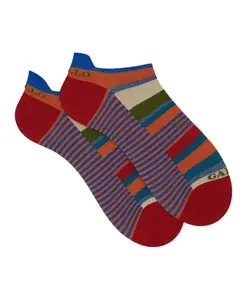 Мужские носки для кроссовок из оранжевого хлопка с разноцветными полосками и полосками в стиле «Виндзор». Gallo, мультиколор