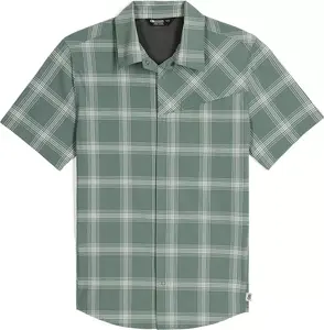 Мужская солнцезащитная рубашка Outdoor Research Astroman SS, цвет Balsam Plaid