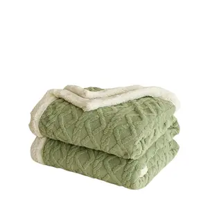 Пледы, пледы для дивана и флисовые одеяла Junai, зеленый